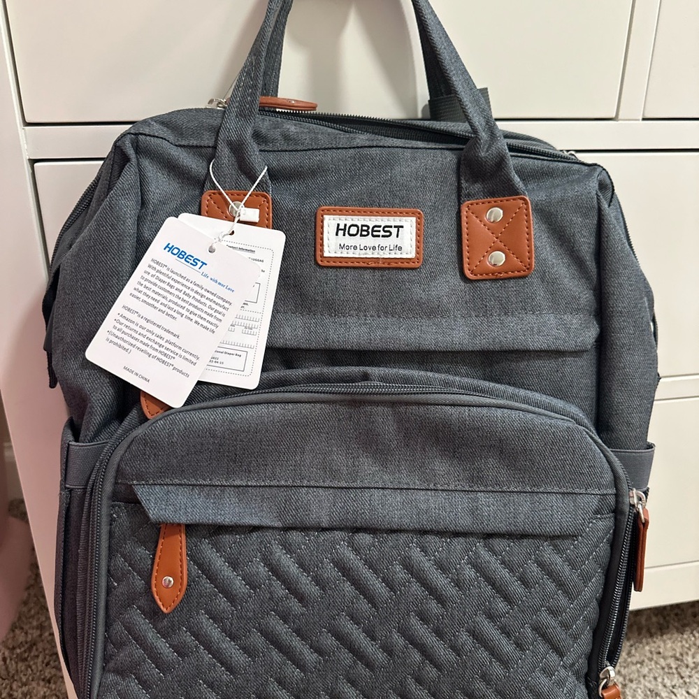 Gray diaper bag/backpack